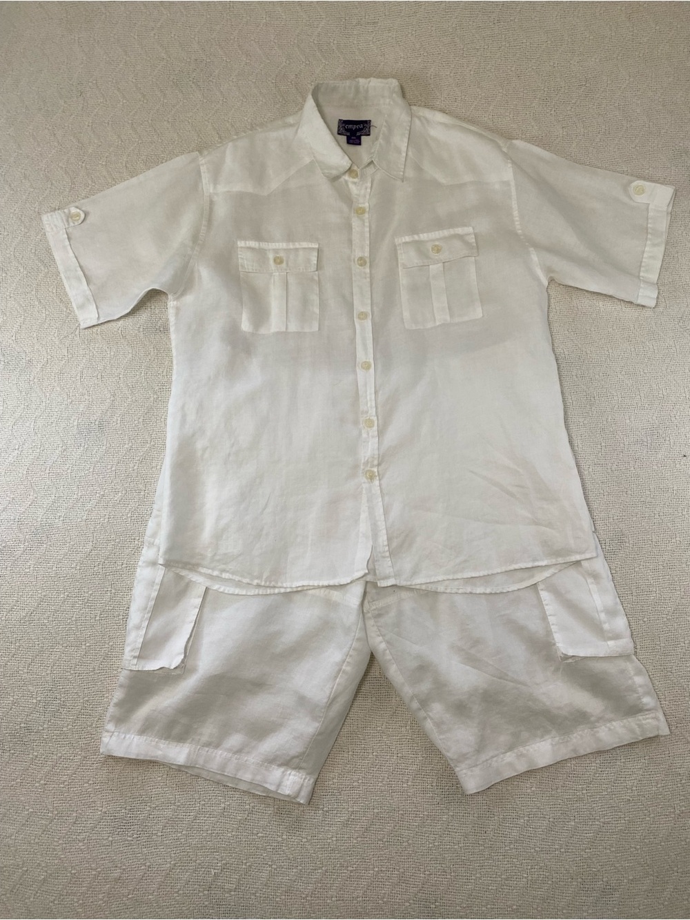 Empra Men’s 2XL Linen 2 Piece Set Resort Beach Vacation Coastal Walking Suit